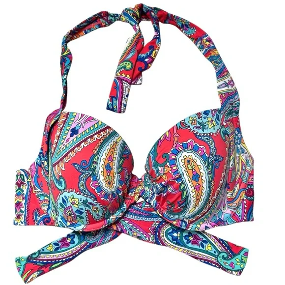 Tommy Bahama Paisley Keys UW Molded Cup Bra, 34B - Picture 5 of 12
